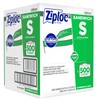 Ziploc 682255 Resealable Sandwich Bags, 1.2mil, 6 1/2 x 6,