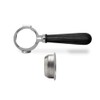 LELIT LELIT 58 Bottomless Portafilter with Ergonomic Handle - Silver/Black