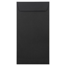 LUXPaper Open End Envelopes | Peel & Press | 6" x 11 1/2" | Midnight Black | 80lb. Text | 50 Qty