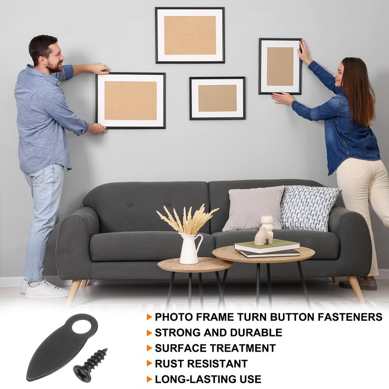 sourcing map 100Pcs Picture Frame Backing Hardware Clips with 100Pcs
