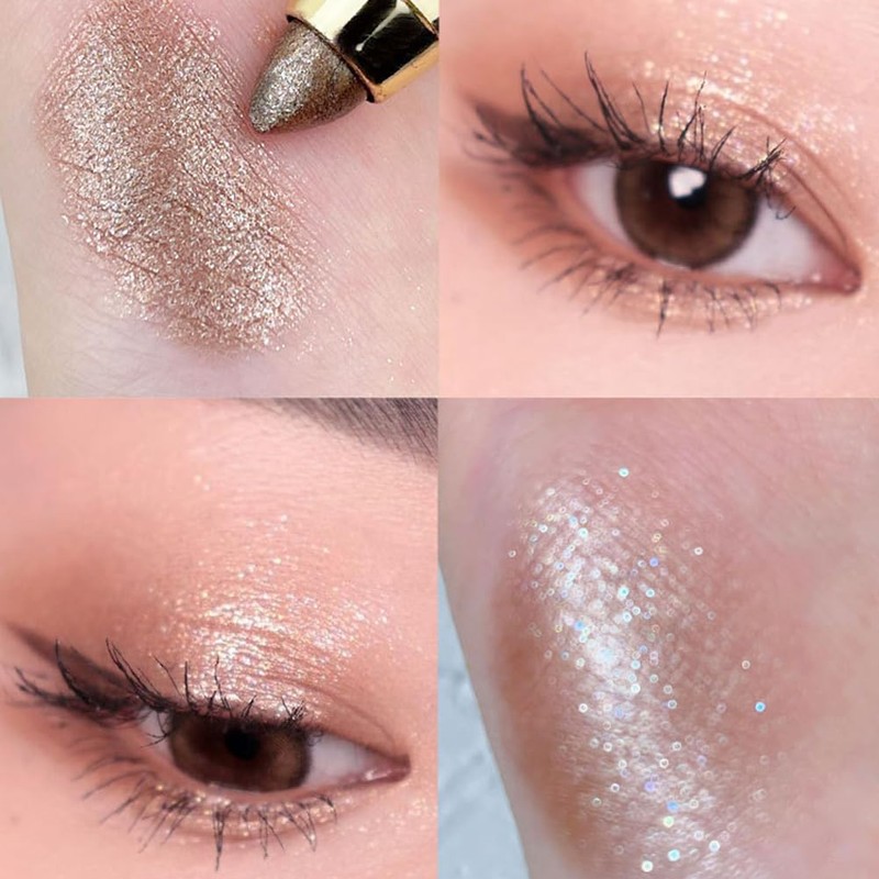 FOMIX Two-Color Eyeshadow Stick, Eyeshadow Pencil, Glitter, Eyeshadow Stick, Crayon,
