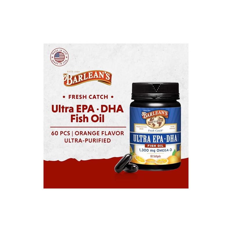 Barleans 100 mg Fresh Catch EPA-DHA -60 Soft Gels by