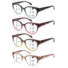 COJWIS Progressive Multifocus Reading Glasses for Women - 4 Pack