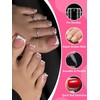 EBANKU Pack of 120 Poly Gel Nail Shapes for Toes,