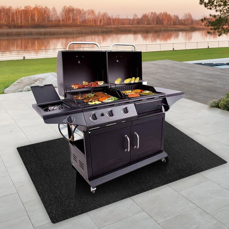 Fireproof Washable Barbecue Mat Reusable Foldable Lawn Protector for Outdoor