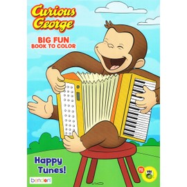 Curious George Big Fun Book to Color ~ Happy Tunes!