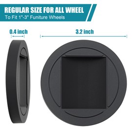 Bed Stoppers Furniture Stopper, 4 Pack Non Slip Rubber Wheel Stoppers - Premium Solid Furniture Cups Fits to All Floors & Wheels of Sofas, Beds, Chairs, Prevents Scratches and Sliding