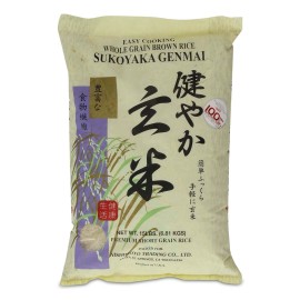 Sukoyaka SHIRAKIKU Brown Rice Genmai | Premium Short Grain Rice | Partially Milled Bro...