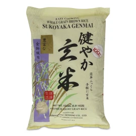 Sukoyaka SHIRAKIKU Brown Rice Genmai | Premium Short Grain Rice | Partially Milled Bro...