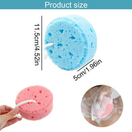 3 Pieces Baby Sponge Newborn Baby Sponge Natural Sponge Cute Shapes for Bathing Kids and Babies