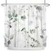 ASDCXZ Leaves Shower Curtain 180 x 200 cm, Spring Hand-Painted