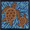 Hawaii Ceramic Tile Trivet Blue Honu Turtle by Islander