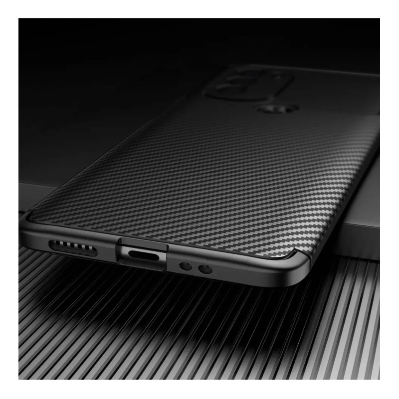 Funda Slim Tpu Acabado Tipo Fibra De Carbono Moto G31