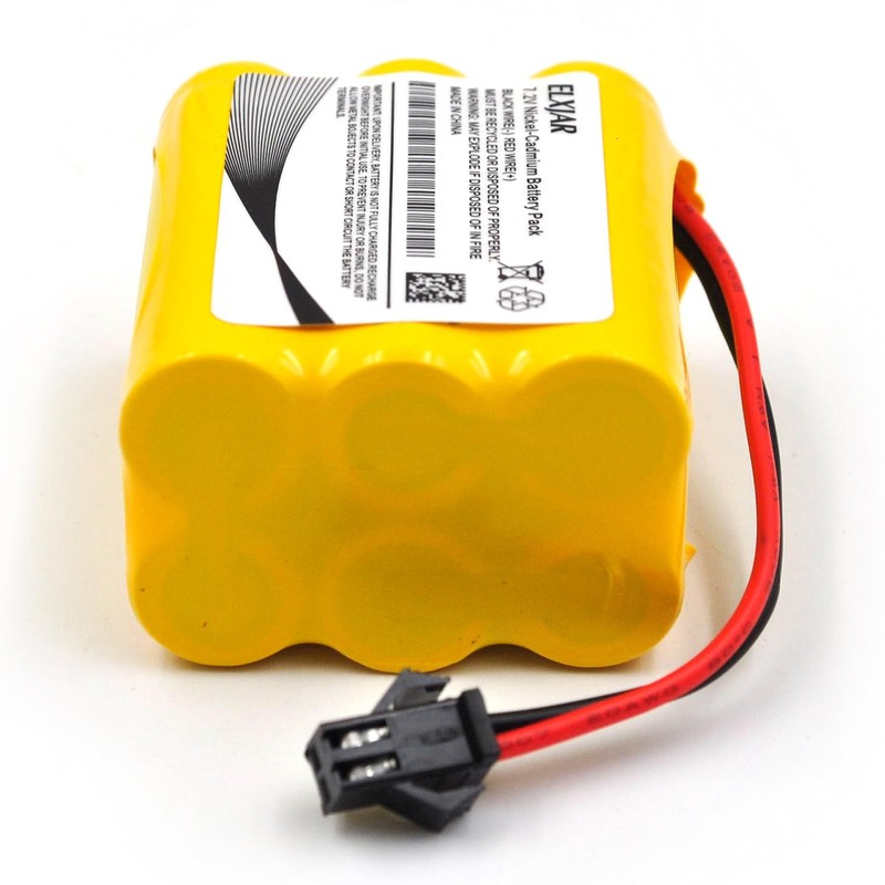 elxjarcell (4-Pack) 7.2V 1000mAh Ni-CD AA Battery Pack with SM-2P