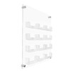 12 Bay Business Card Dispenser Acrylic Wall Mounted Panel -