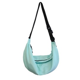 FairyCity Half Moon Crossbody Shoulder Bag for Men and Women, Plain Portable Casual Shoulder Bag Shoulder Bag with Adjustable Shoulder Strap, Fcd8002light blue