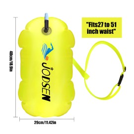 Swimming Buoy, Outdoor Swimming Trolley, Inflatable Swimming Buoy and Dry Bag, Swim Bubble, for Open Water Children, Triathlon, Sports, Snorkelling, Racing, Training Accessories, Highly Visible