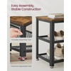 VASAGLE 3-Tier Shoe Rack, Shelf Storage Bench with Metal Mesh