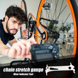 Chain Checker | Chain Stretch Gauge - Wear Measuring Ruler Bike Accessory for Enthusiasts Maintenance Shop Women Men Cycling Birthdays Anniversaries Holidays