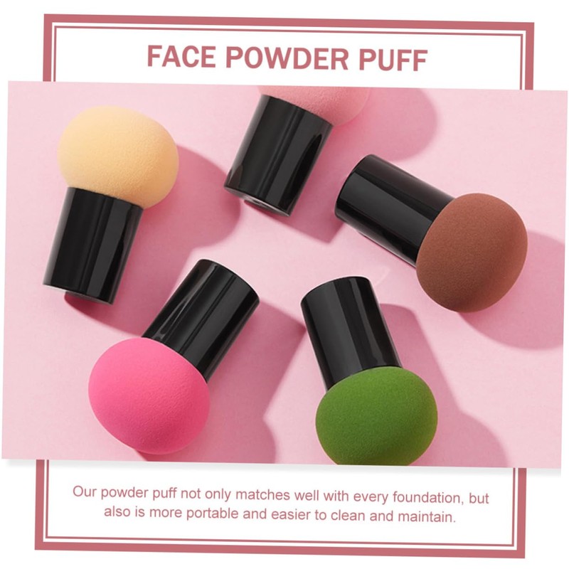 Outanaya 10-Piece Mushroom Head Makeup Puff Set Latex-Free Dual-Use Cosmetic