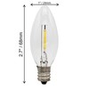 Creative Hobbies LED Replacement Light Bulbs for Electric Candle Lamps,