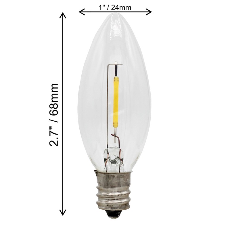 Creative Hobbies LED Replacement Light Bulbs for Electric Candle Lamps,