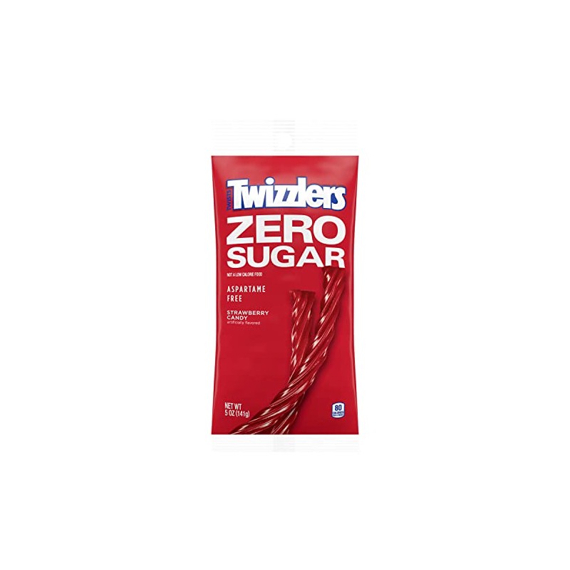 TWIZZLERS Twists de fresa sin azúcar (bolsa de 5 onzas)