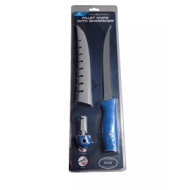 H2O XPRESS H20 Xpress 8" Stainless Fillet Knife With Sharpner And Sheath - Brand New/Sealed