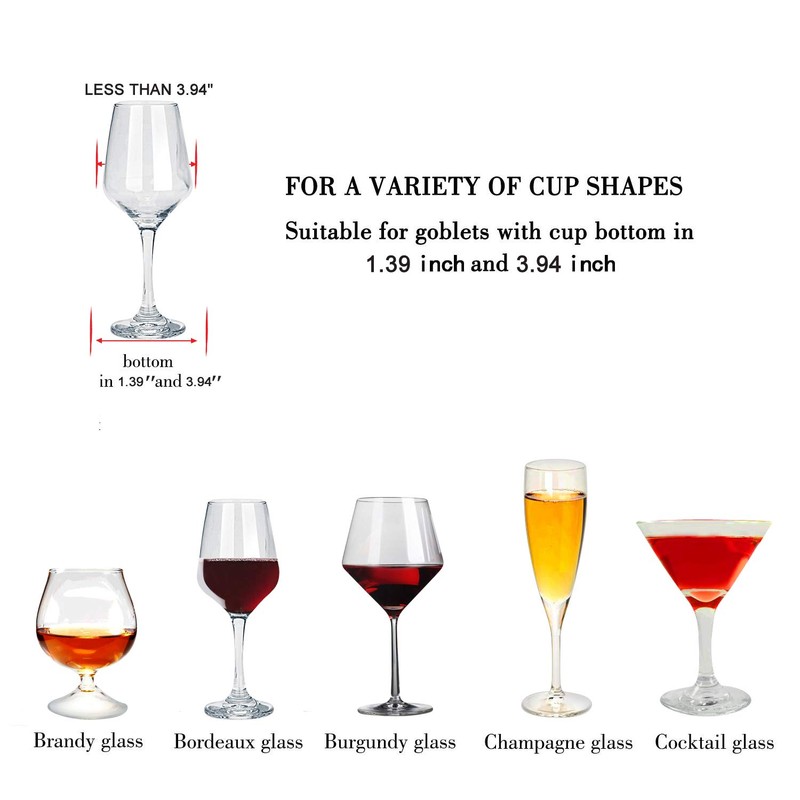 MOCOUM Wine Glasses Rack Under Cabinet Stemware Rack, Wine Glass