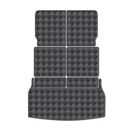WDYOYS Cargo Mat for 2020-2025 Lincoln Aviator 6 Seats Trunk Mat & 2ND+3RD Row Rear Backrest Mat, All Weather Rear Cargo Liner Back Seat Cover Protector
