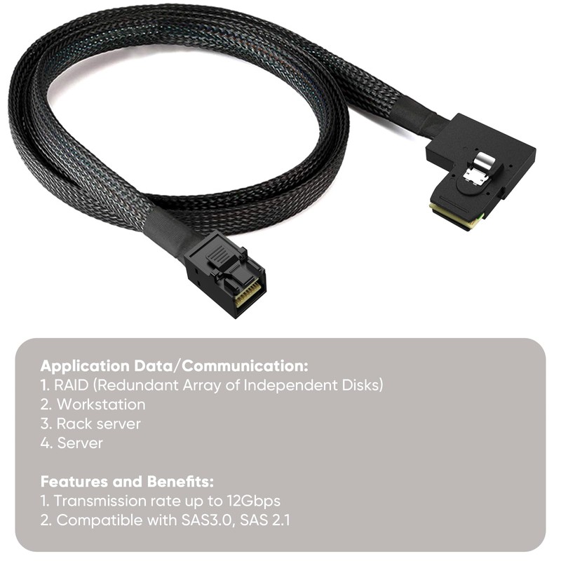 CableCreation Internal Mini SAS HD Cable, 3.3FT Mini SAS SFF-8643
