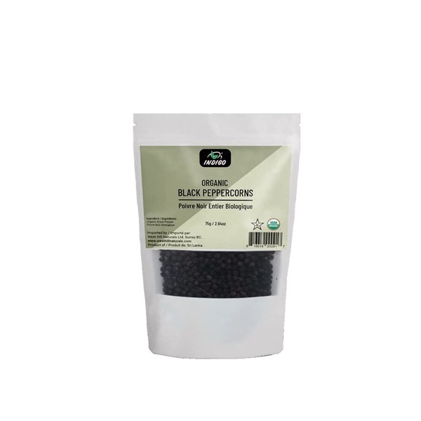Indigo Organic Black Peppercons, 75 Grams