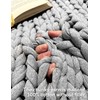 YnM 100% Cotton Weighted Blanket, Handmade Chunky Knitted Throw, No