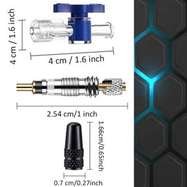 MIHUNPU Tubeless Sealant Injector kit with Switch and Presta, Cycling Syringe Injector tubeless Mountain Bike tire Syringe, Presta Valve core Removal Tool and Other sealants