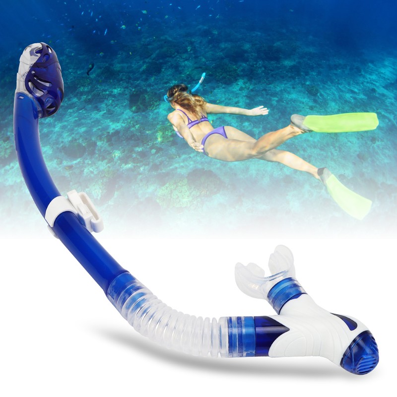 Whale Diving Breathing Tube Hose Professional Dry Underwater Snorkeling EquipmentBlue