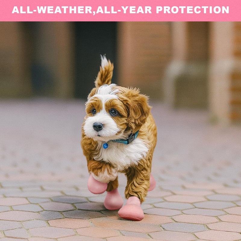 Dog Boots for Hot Pavement & Cold Weather – Ultra-Elastic