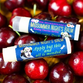 The Unemployed Philosophers Guild Shakespeare's Midsummer Night's Lip Balm - Cherry Flavored, Cruelty-Free and Made in the USA from Natural and Imported Ingredients