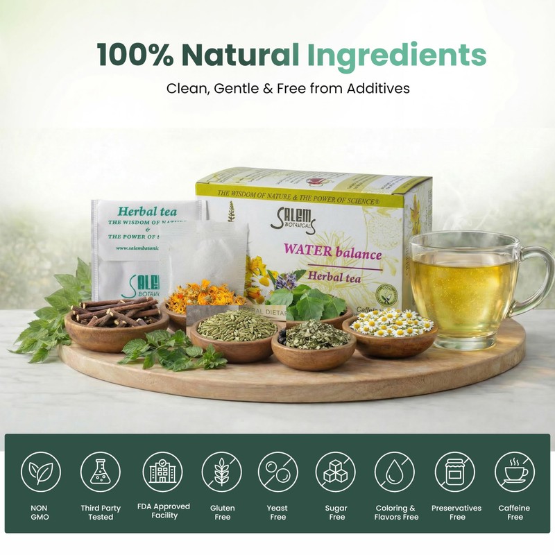 Salem Botanicals Water Balance Tea - Herbal Fluid Support Blend