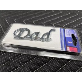 DAD Shiny Chrome Add On Auto Emblem. Take your school decal to a new level!