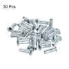 uxcell M4 Multi-Grip Rivet Nuts, 30pcs Pre-Bulbed Shank Flat Head