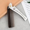 Focenat Foldable Beard Comb, Pocket Beard Comb, Foldable Comb, Stainless