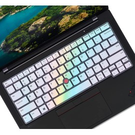 Keyboard Cover for 14" Lenovo ThinkPad X1 Carbon Gen 11/10, ThinkPad T14 & T14s Gen 4/3, ThinkPad L14 Gen 3 & P14s Gen 3 & Thinkpad E14 Gen 6 Gen 5 Laptop, ThinkPad T14 Gen 4 Keyboard Skin - Colorful