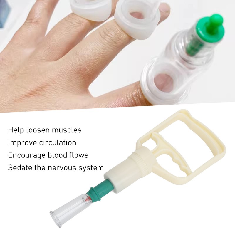 Finger Cupping Device Vacuum Suction Promote Circulation 2 Cups 2