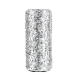 100 Meter Silver Twine String 1.5mm Metallic String Non Stretch Metallic Cord Gift Tag Cord for Crafts Jewellery Gift Wrapping