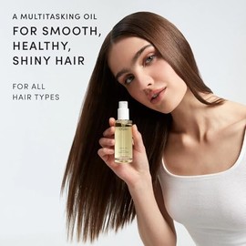 OUAI Hair Oil Travel Size - Hair Heat Protectant Oil for Frizz Control - Adds Hair Shine and Smooths Split Ends - Color Safe Formula - Paraben, Phthalate and Sulfate Free (0.45 oz)