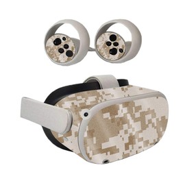 MightySkins Glossy Glitter Skin Compatible with Oculus Quest 2 - Desert Camo | Protective, Durable High-Gloss Glitter Finish | Easy to Apply, Remove, and Change Styles | Made in The USA