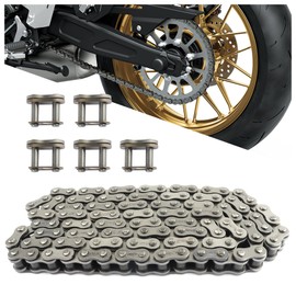 428H Motorcycle Chain,Includes Drive Chain 104 Links + 5 Master Links,Heavy Duty Dirt Bike Chain for 50cc 70cc 90cc 110cc 125cc Motorcycle,Bicycle,ATV,Go Kart,Scooter,Pit Bike