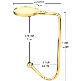 Komotu Christmas Stocking Holder for Mantle - 6 Pack Non-Slip Stocking Mantel Holders Hooks Hanger for Christmas Xmas Fireplace and Party Decoration (Gold)