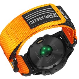 HEMSUT Nylon Sports Watch Band, 20mm Military Strap Compatible with Garmin Fenix 8 43mm /7S/7S Pro/6S/6S Pro/6S Sapphire/5S/5S Plus/5S Sapphire, Instinct 2S, Descent MK1S/2S, D2 Delta S, Approach S70-42mm