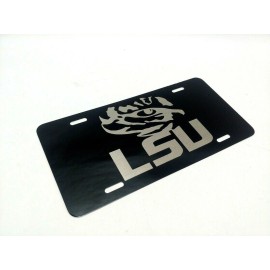 b4 nada LSU Tigers aluminum license plate laser etched car front tag Man Cave Room Décor